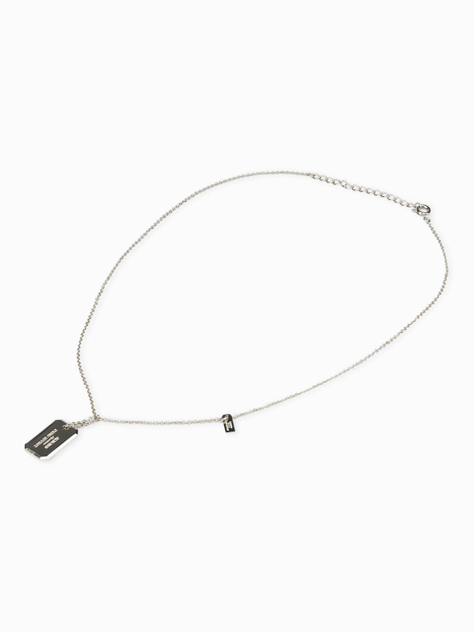 Signature label necklace [Silver] - DENU