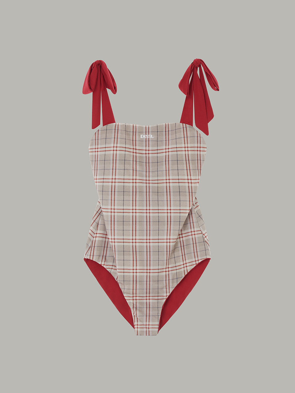 [5/10 예약배송]Litton Reversible Swim Suit [Red] - DENU
