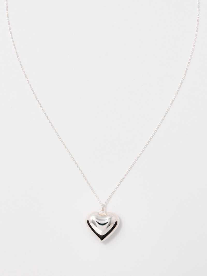 [정은지 착용] Volume Heart Necklace  [sv925] - DENU