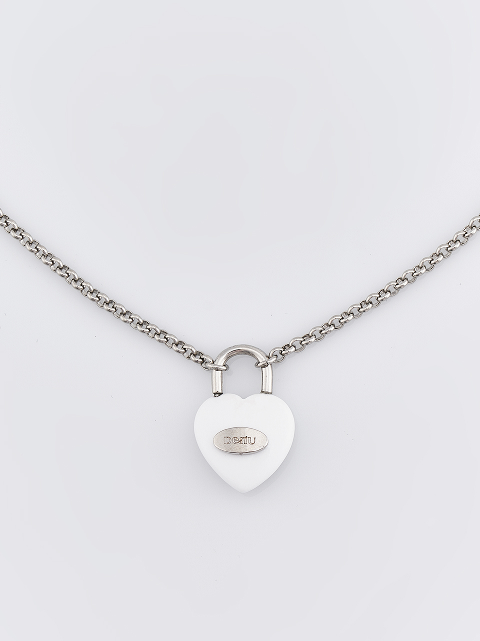 [박지후 착용]Jamstone Heart Lock Necklace - DENU