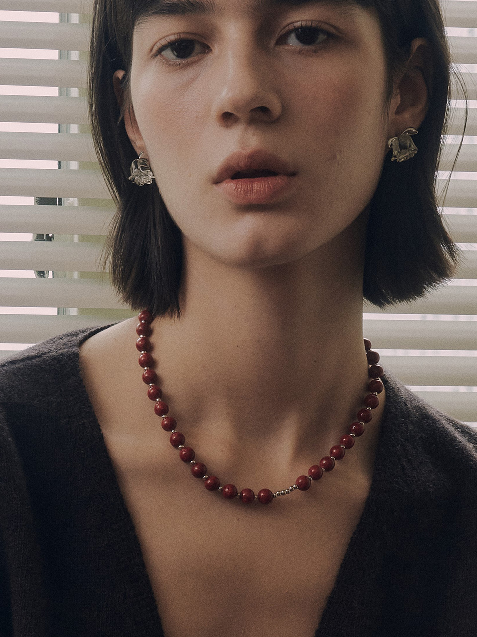 Red Jamstone necklace - DENU